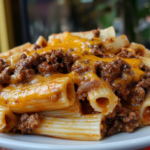 Pasta Cheesy Sloppy Cheeseburger