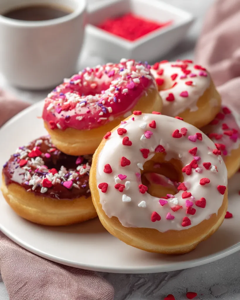 Donas decoradas para el 14 de febrero