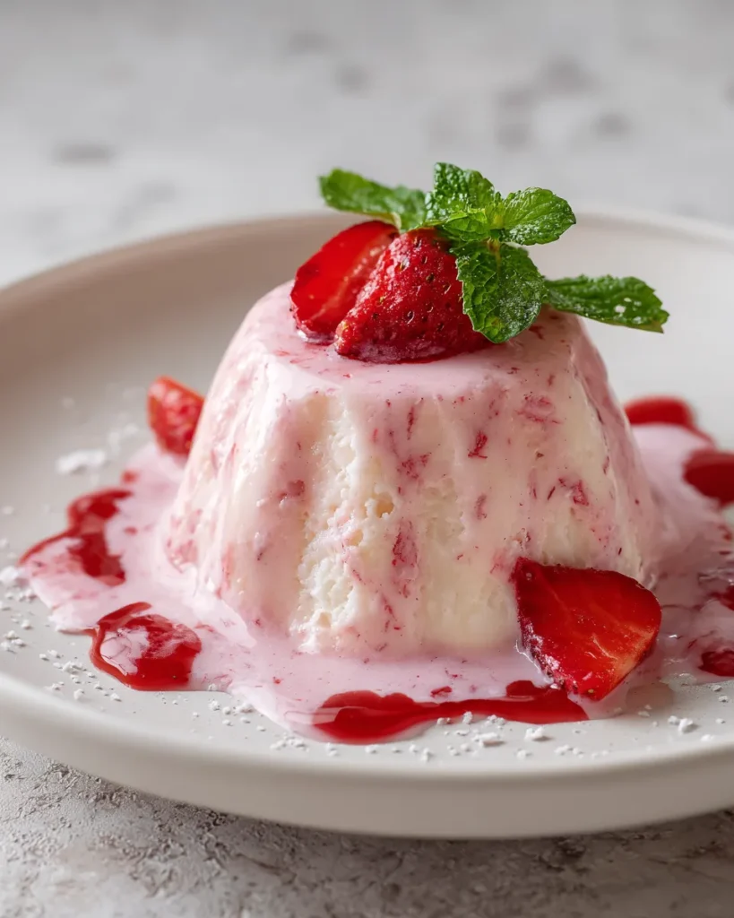 Malteada de fresa cremosa