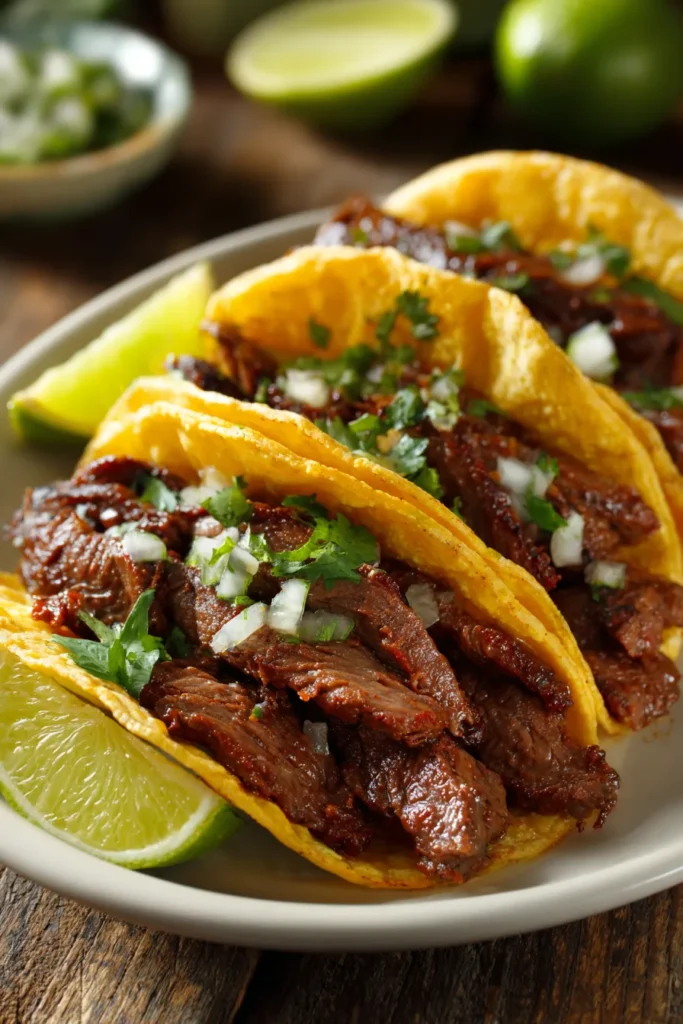 Tacos de carne asada